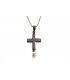 Cross for women whitegold and gold with zircon