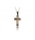 Cross for women whitegold and gold with zircon