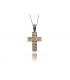 Cross for women whitegold and gold with zircon