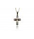 Cross for men whitegold and gold