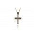 Cross for men whitegold and gold