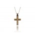 Cross for men whitegold and gold