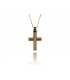 Cross for men whitegold and gold