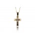 Cross for men whitegold and gold