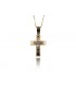 Cross for men whitegold and gold