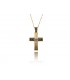 Cross for men whitegold and gold