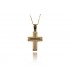 Cross for women whitegold and gold with zircon