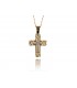 Cross for women whitegold and gold with zircon