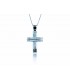 Cross for women whitegold with zircon