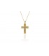 Cross for men whitegold and gold