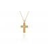 Cross for men whitegold and gold