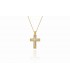 Cross for men whitegold and gold