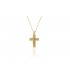 Cross for men whitegold and gold