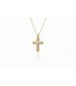 Cross for men whitegold and gold