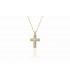 Cross for men whitegold and gold