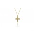 Cross for men whitegold and gold