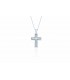 Cross for women whitegold with zircon