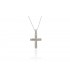 Cross for men whitegold