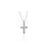Cross for men whitegold