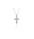 Cross for men whitegold