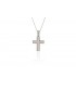 Cross for men whitegold