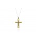 Cross for men whitegold and gold