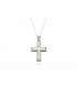 Cross for men whitegold