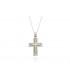 Cross for men whitegold