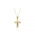Cross for men whitegold and gold