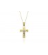 Cross for men whitegold and gold