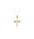 Cross for men whitegold and gold