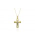 Cross for men whitegold and gold