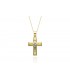 Cross for men whitegold and gold