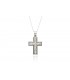 Cross for women whitegold with zircon