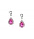 Earring whitegold with zircon