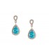 Earring whitegold with zircon