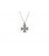 Cross for women whitegold with zircon