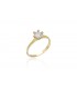 Ring gold with zircon