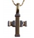 Cross for men whitegold and gold