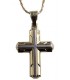 Cross for men whitegold and gold