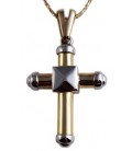 Cross for men whitegold and gold