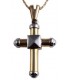 Cross for men whitegold and gold