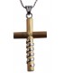 Cross for men whitegold and gold