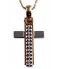 Cross for men whitegold and gold