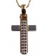 Cross for men whitegold and gold