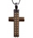 Cross for men whitegold and gold