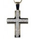 Cross for men whitegold and gold