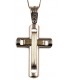 Cross for men whitegold and gold