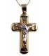 Cross for men whitegold and gold