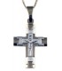 Cross for men whitegold and gold